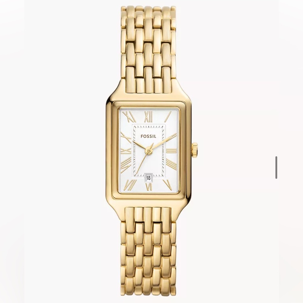 Fossil Raquel Three-hand Date Gold-Tone Stainless Steel Watch, 23mm